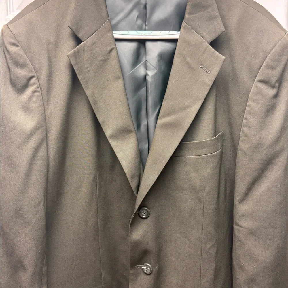Cordovan & Grey Ltd. Men’s Wool Suit Blazer – Dark Green (Size 44R)